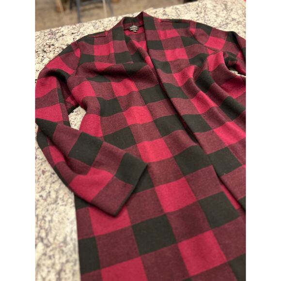 Talbots buffalo plaid merino cardigan size XL - Picture 4 of 10